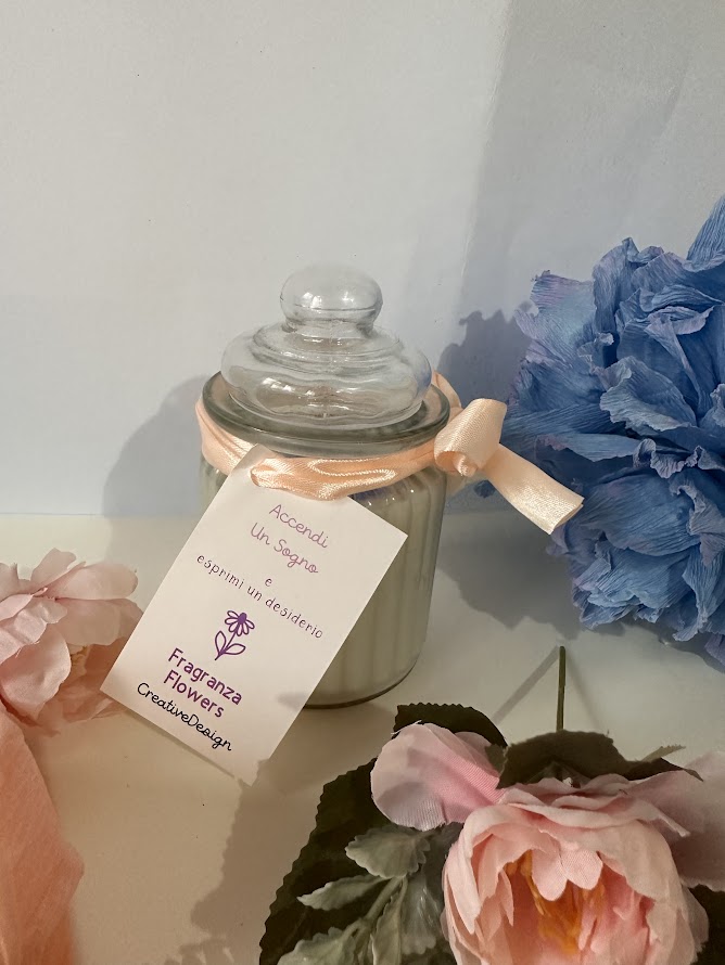 Candela "Accedi un sogno" Flowers - immagine 5