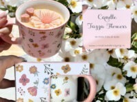Candle " Tazza Flowers"