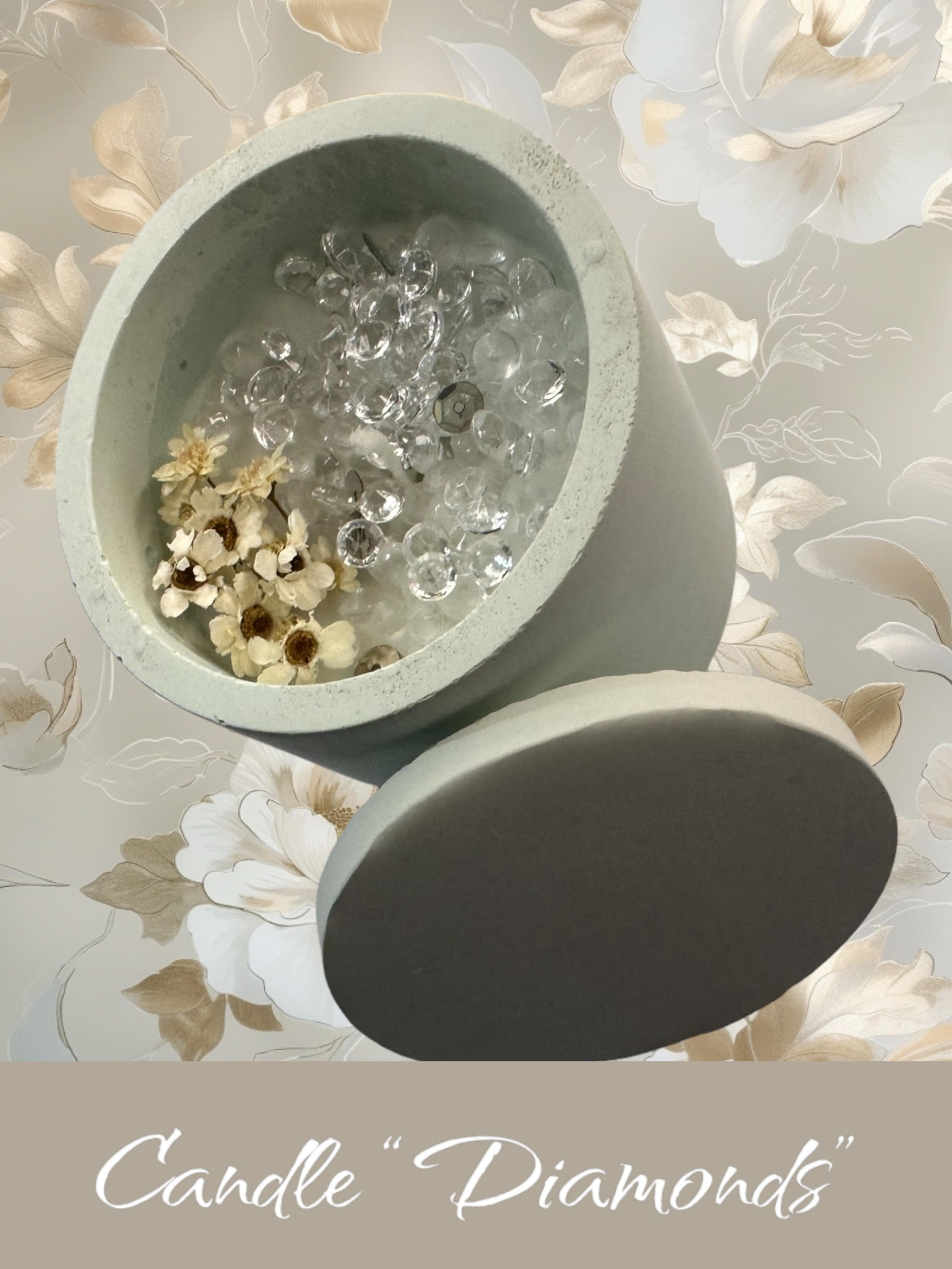Candle " Diamonds Flowers" - immagine 7