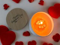 Candle  Happy Valentine's  Day personalizzabile