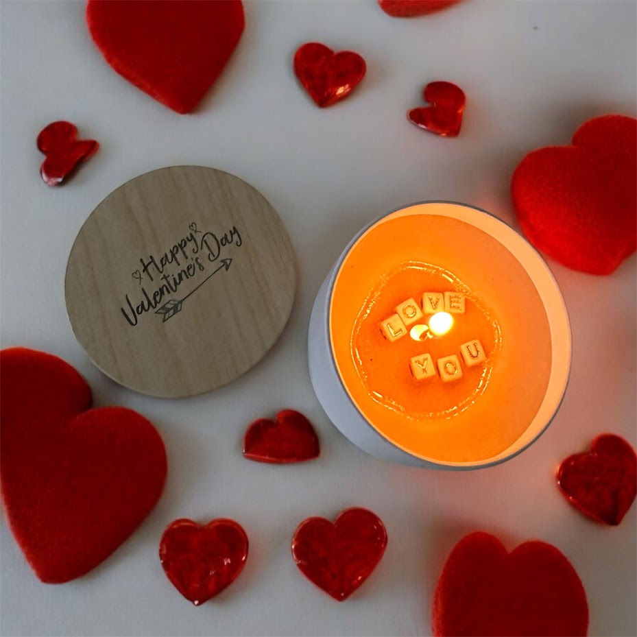 Candle Happy Valentine's Day personalizzabile